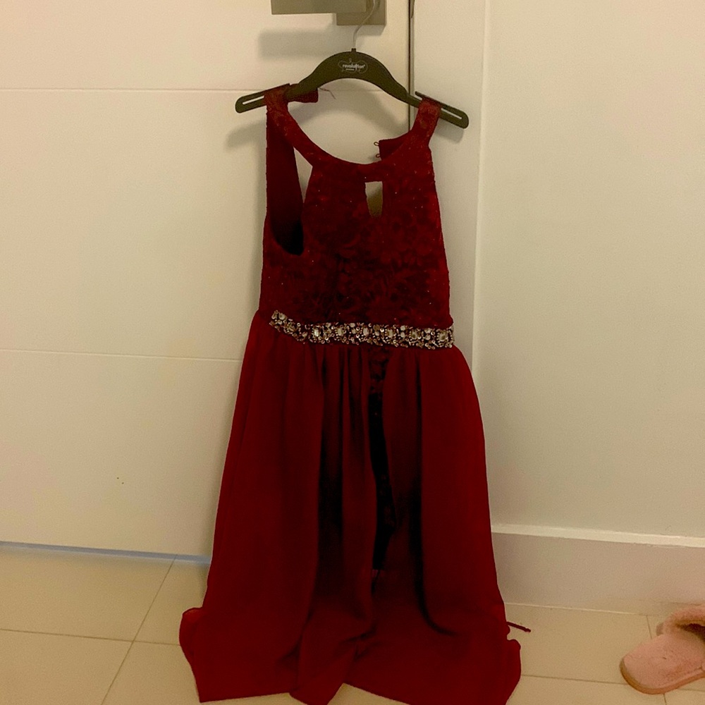 Beautiful long red kids dress